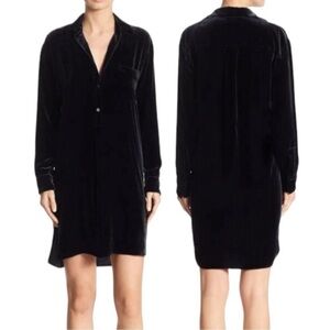 NWOT Vince velvet navy long sleeve dress size medium